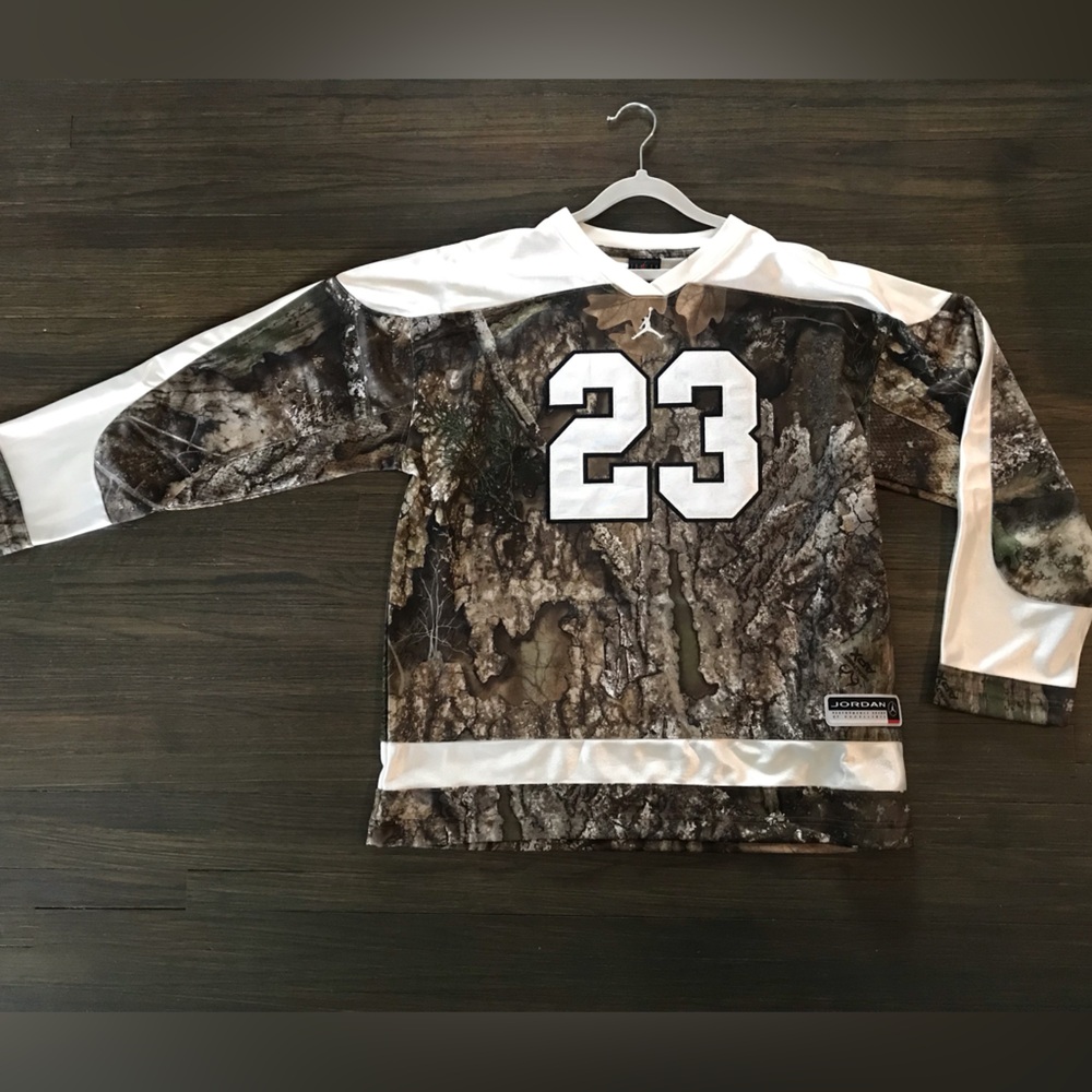 Jordan Boys Camo Jersey top Medium olive Size 12-13 years - Picture 4 of 6